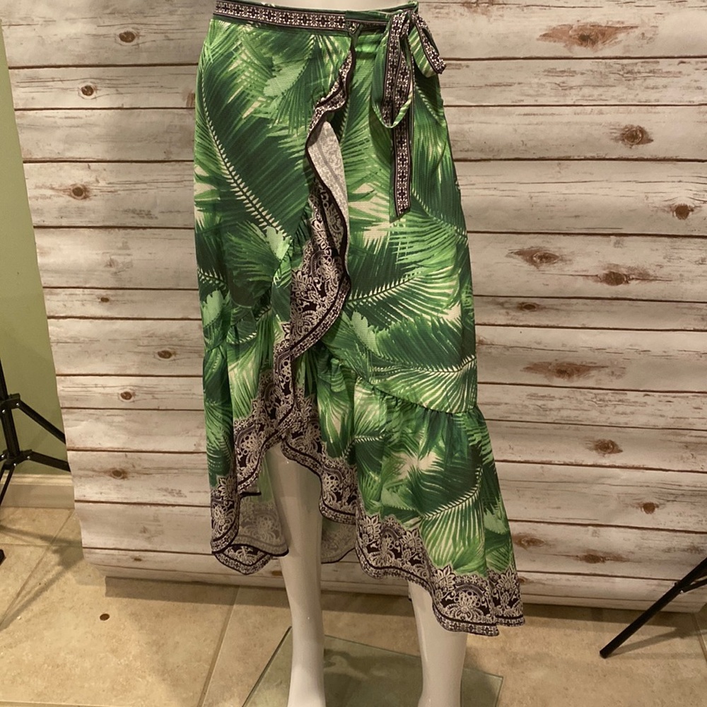 Jealous Tomato Green High Low Skirt